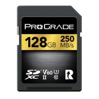 Prograde Digital SDXC UHS-II V60 250R Gold Memory Card 128GB [R:250 W:130]