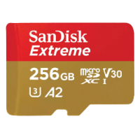 SanDisk Extreme A2 V30 U3 UHS-I microSDXC 記憶卡 256GB [R:190 W:130] (SDSQXAV-256G)
