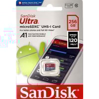 SanDisk Ultra A1 U1 C10 UHS-I microSDXC 記憶卡 256GB [R:120] (SDSQUA4-256G)