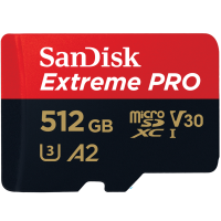 SanDisk ‎Extreme PRO A2 V30 U3 microSDXC 記憶卡 512GB [R:170 W:90] (SDSQXCZ-512G) (停產)