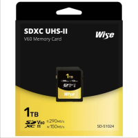 Wise Advanced SDXC UHS-II V60 記憶卡 1TB [R:290 W:150] (SD-S1024)