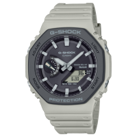 Casio G-Shock 2100系列 米色太陽能藍牙指針數碼手錶 GA-B2100LUU-5A