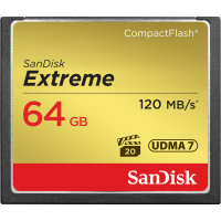 SanDisk Extreme UDMA7 CompactFlash 記憶卡 64GB [R:120 W:85]