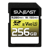Suneast Ultimate Pro V60 Series SDXC UHS-II Card 256GB [R:280 W:150] (SE-SDU2256GB280)