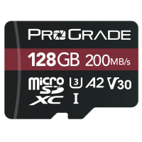 Prograde Digital microSDXC UHS-I V30 Memory Card 128GB [R:200 W:50]