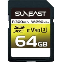 Suneast Ultimate Pro V90 Series SDXC UHS-II Card 64GB [R:300 W:290] (SE-SDU2064GA300)