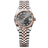 Rolex 勞力士 31mm Datejust 31 鑲鑽石板灰色錶面永恒玫瑰金及蠔式鋼款紀念型Jubilee錶帶腕錶 m278271-0030