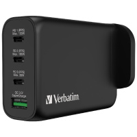Verbatim 4端口 130W PD 3.0 & QC 3.0 GaN USB 充電器 66634
