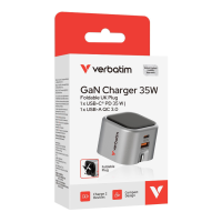 Verbatim GaN Charger 35W Foldable UK Plug 插牆式充電器 32350