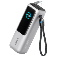 Anker Power Bank (25K, 165W, Built-in and Retractable Cables) 自帶2條USB-C快充線行動電源 25000mAh A1695