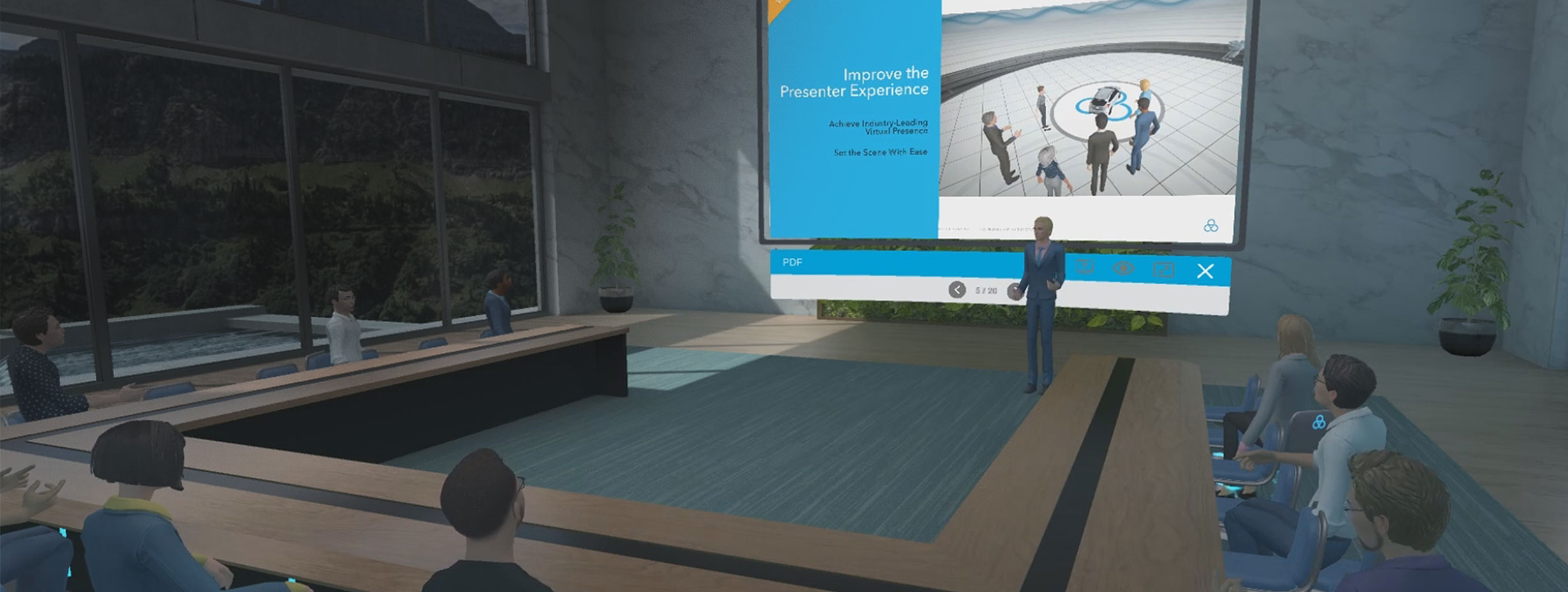 VR conference. VIVE Focus 3 business applications. 