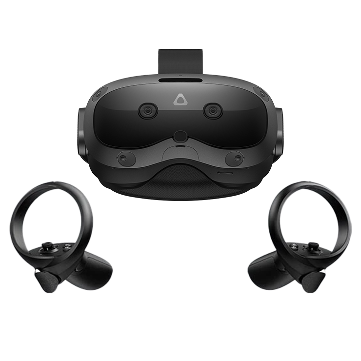 VIVE Focus Vision, hybrid PC VR and standalone mixed reality headset with full-body tracker support by HTC VIVE.