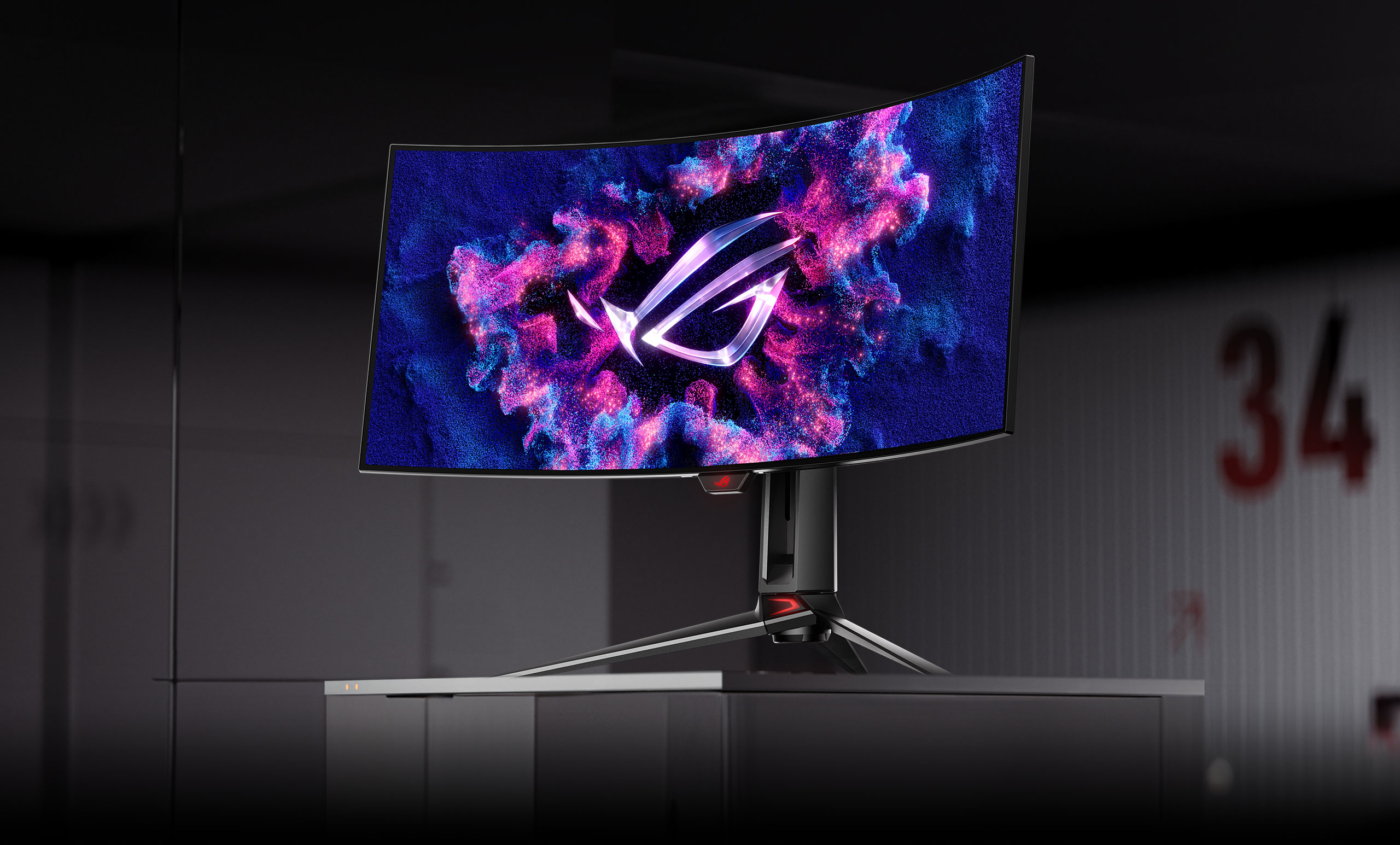 ASUS ROG Swift OLED PG34WCDM 環境情境圖