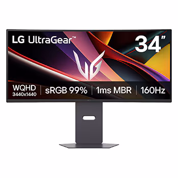 LG 樂金 34吋 UltraGear WQHD 160Hz 弧形遊戲顯示器 34G600A-B