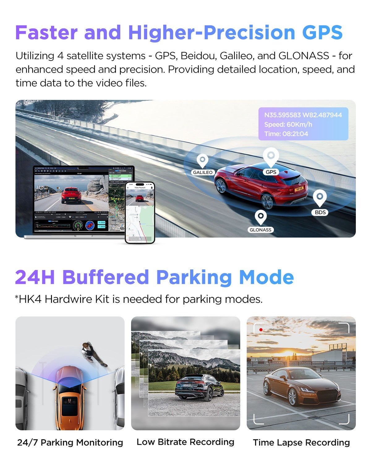 VIOFO A229 Pro 3 鏡頭 4K+2K+1080P HDR 3 Channels Car 行車記錄儀 配 Sony STARVIS 2 感光元件 for 網約車 出租車 網約車司機 圖 7
