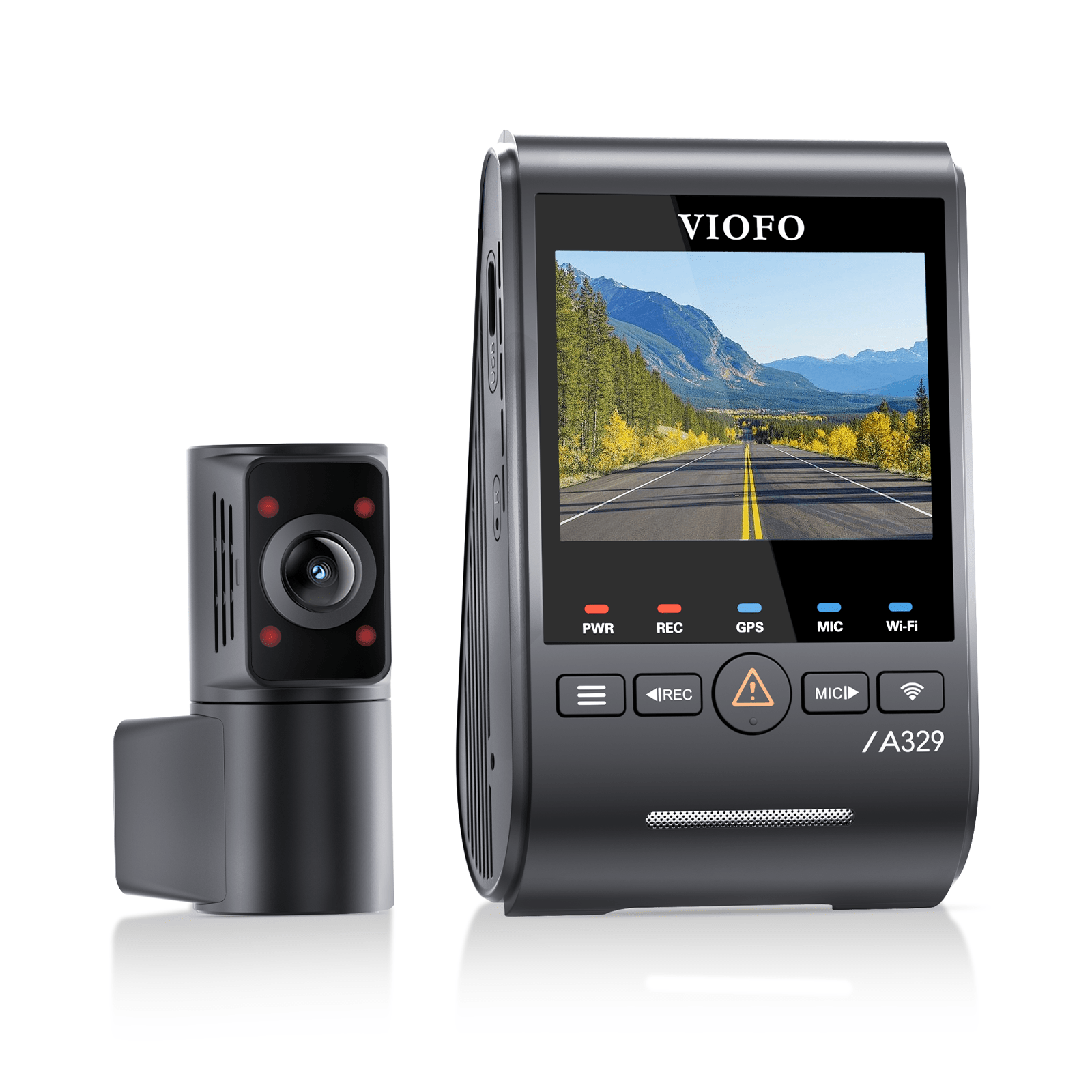VIOFO A329S 雙鏡頭 紅外線 前置 & Interior 行車記錄儀，4K 60 幀 前置+2K 魚眼 車廂，超強夜視 HDR Car DVR 配 Sony STARVIS 2 感光元件，Support External SSD storage 圖 2