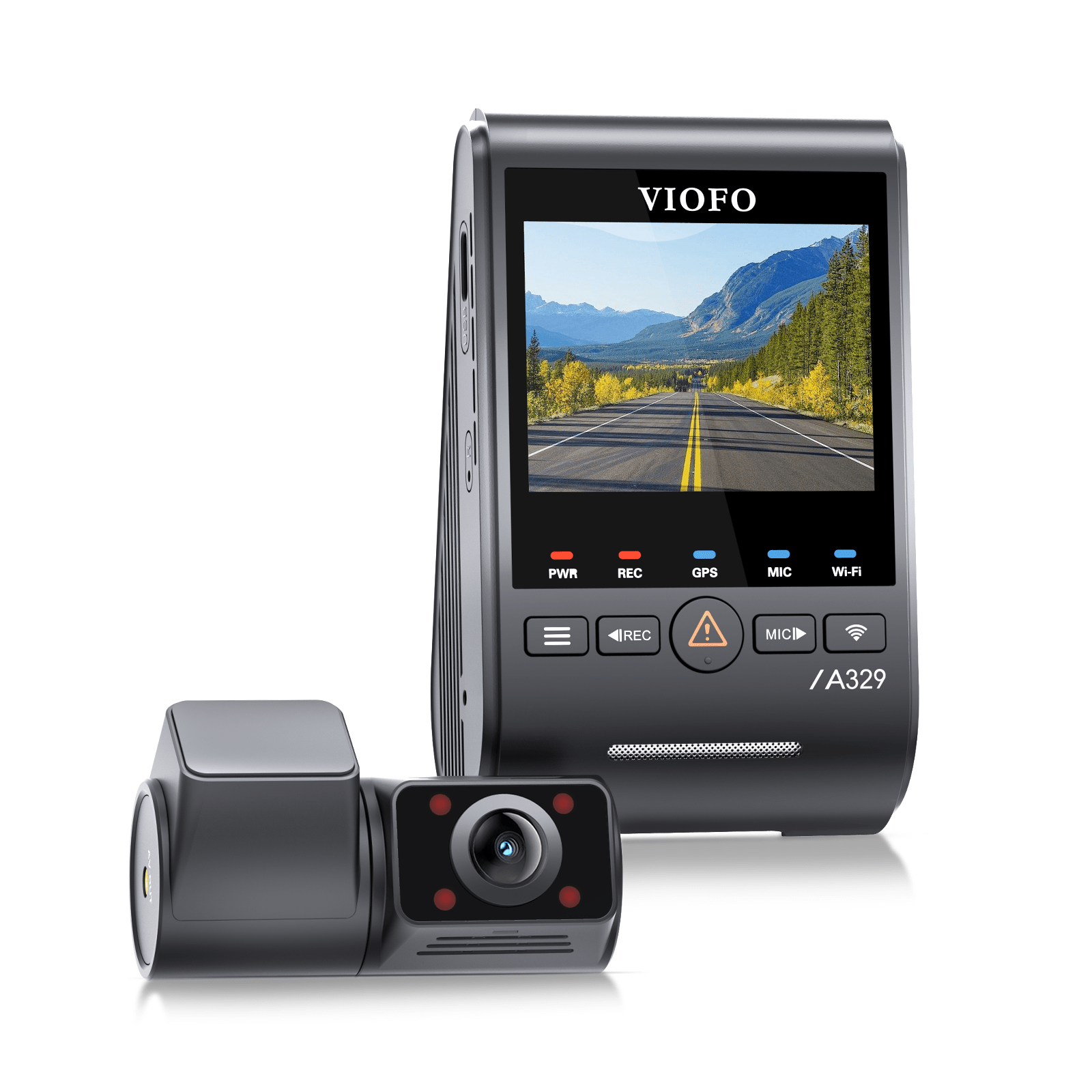 VIOFO A329S 雙鏡頭 紅外線 前置 & Interior 行車記錄儀，4K 60 幀 前置+2K 魚眼 車廂，超強夜視 HDR Car DVR 配 Sony STARVIS 2 感光元件，Support External SSD storage 圖 3