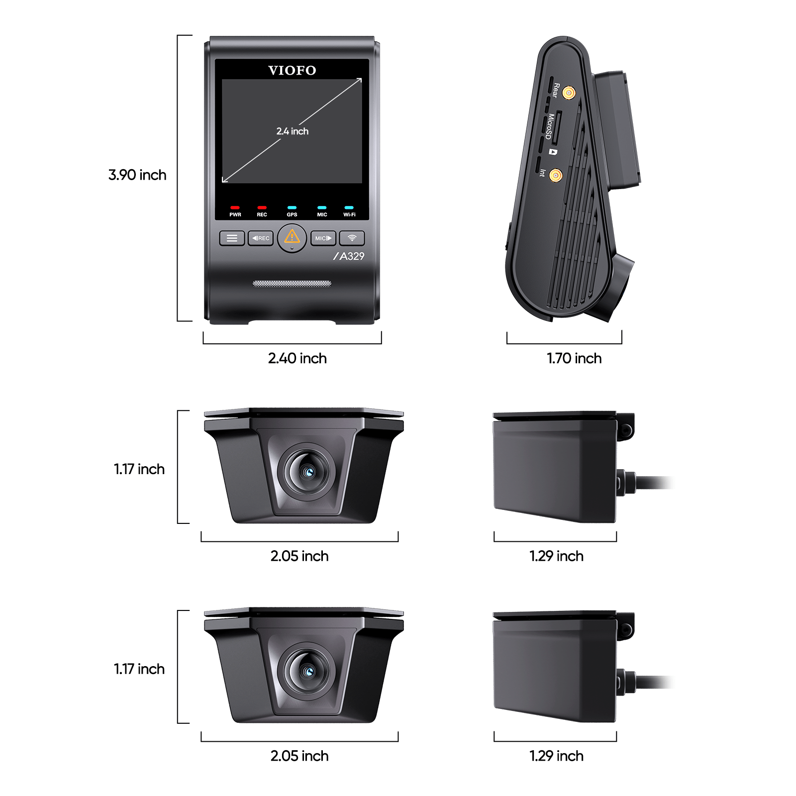 VIOFO A329WW 3 鏡頭 4K 30 幀 前置+雙 2K HDR 防水 後 Cameras 配 Sony STARVIS 2 感光元件，Tailored for Heavy-Duty Trucks 及 Trailers 圖 5