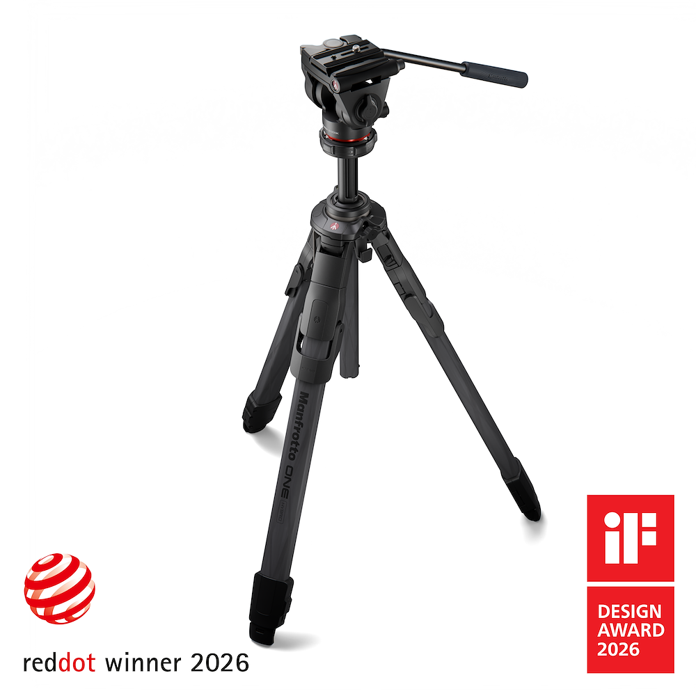 Manfrotto ONE Hybrid Carbon Fiber Tripod with 500X Fluid Head 碳纖維攝錄雲台套裝 MKONEC-500X 圖 1