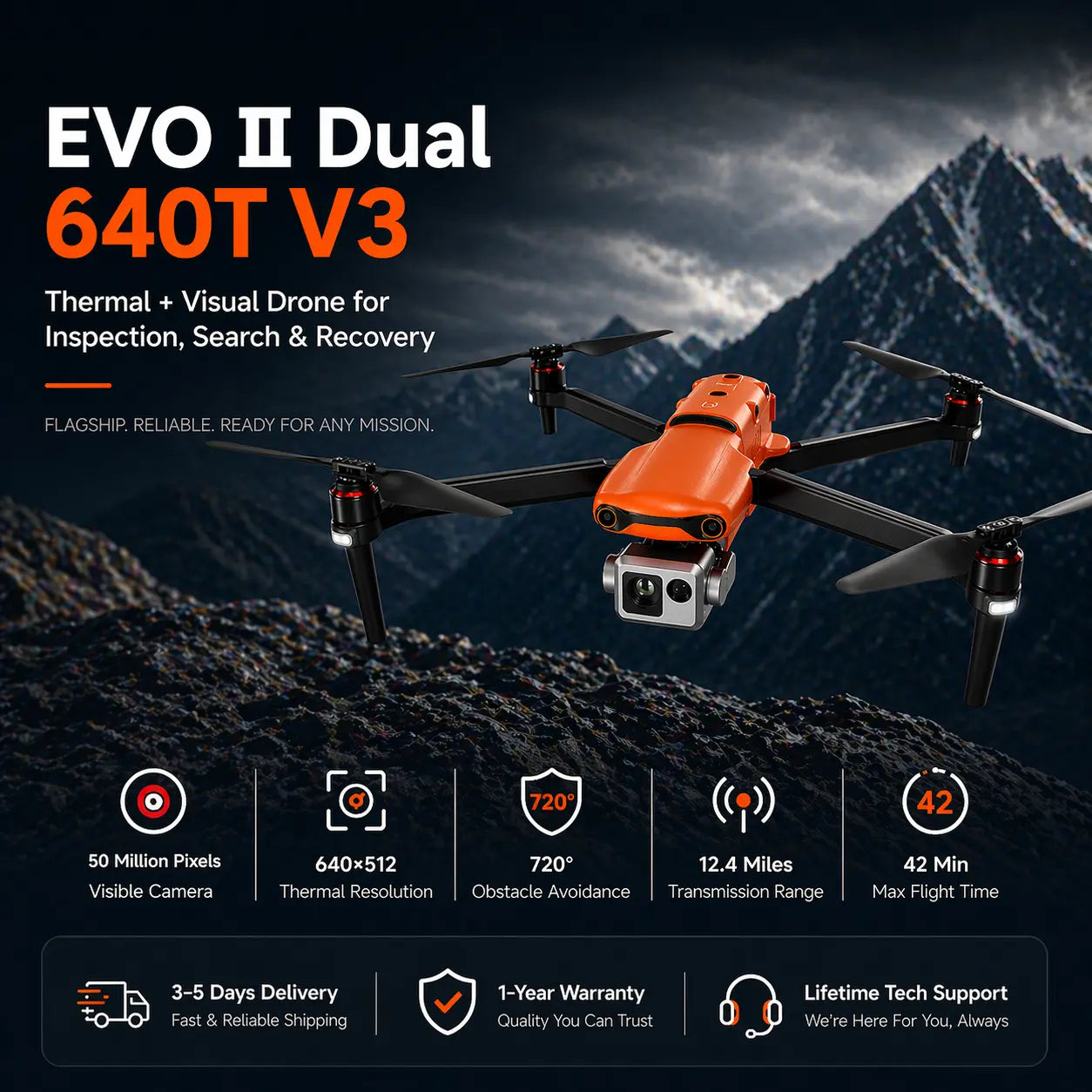 Autel Robotics Evo II Dual - Rugged Bundle IR(320) 航拍機套裝 圖 2