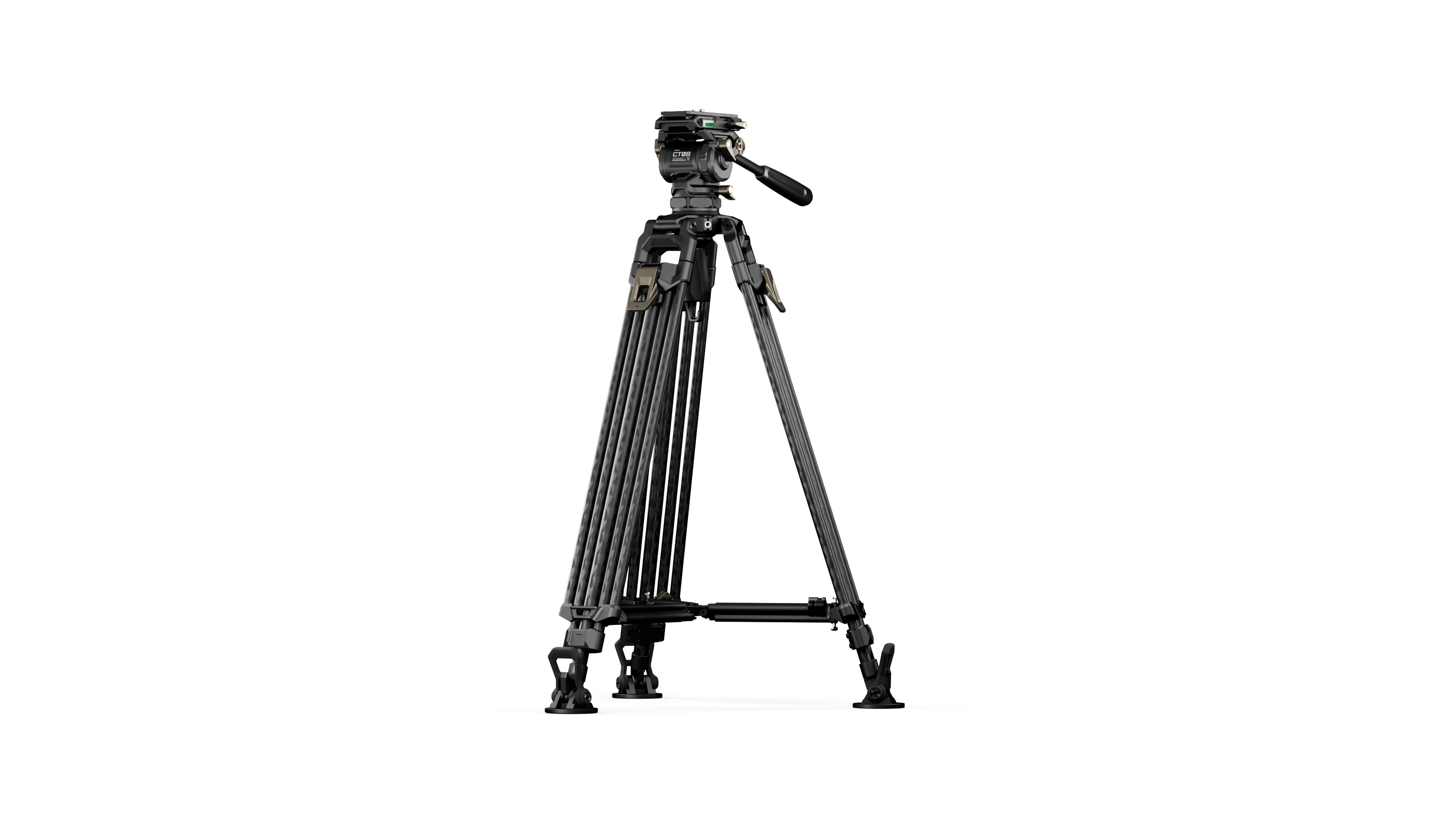 TILTA 鐵頭 CT08A 75mm Cine Fluid Head with 2-Stage One Touch Carbon Fiber Tripod Legs (8kg) 圖 1