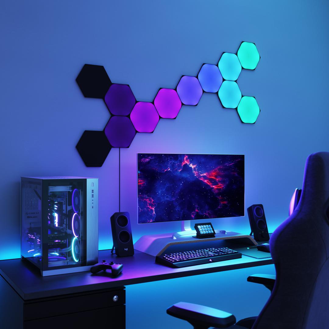 Nanoleaf Shapes Black Hexagons Starter Kit (9 panels) 六角形智能燈板入門套裝 (9塊) 圖 1
