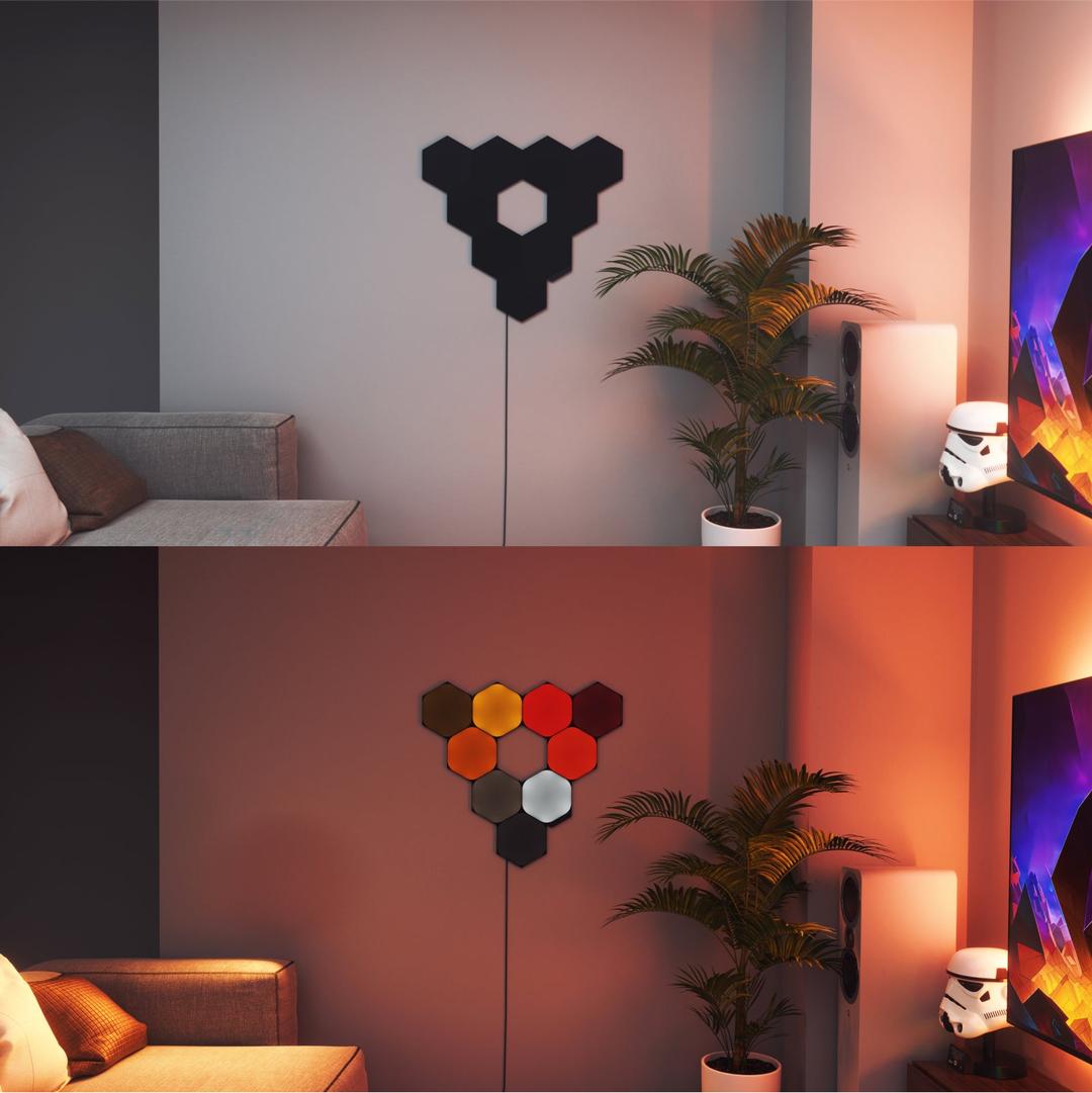 Nanoleaf Shapes Black Hexagons Starter Kit (9 panels) 六角形智能燈板入門套裝 (9塊) 圖 3