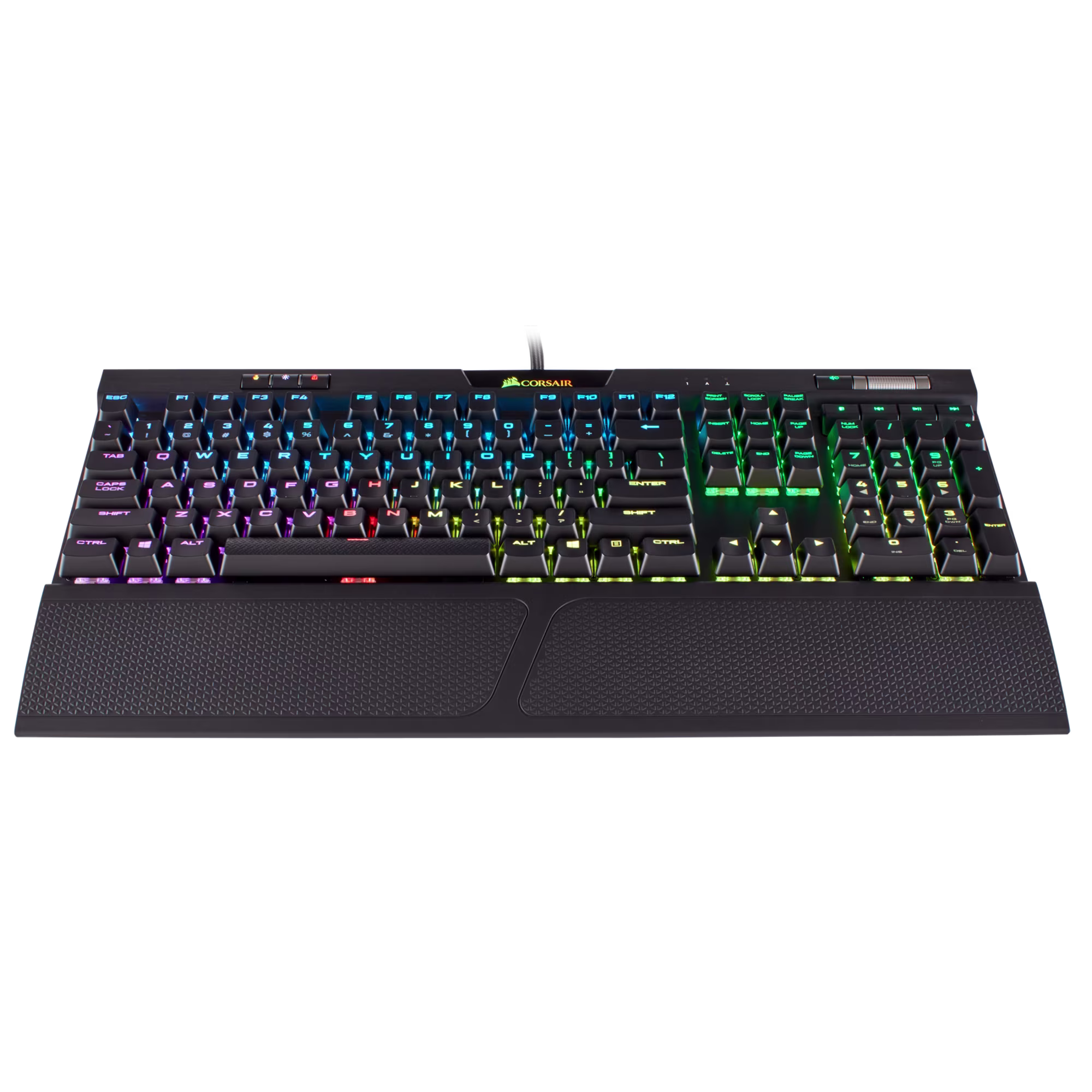 Corsair K70 RGB MK.2 音量滾輪 + 媒體鍵特寫