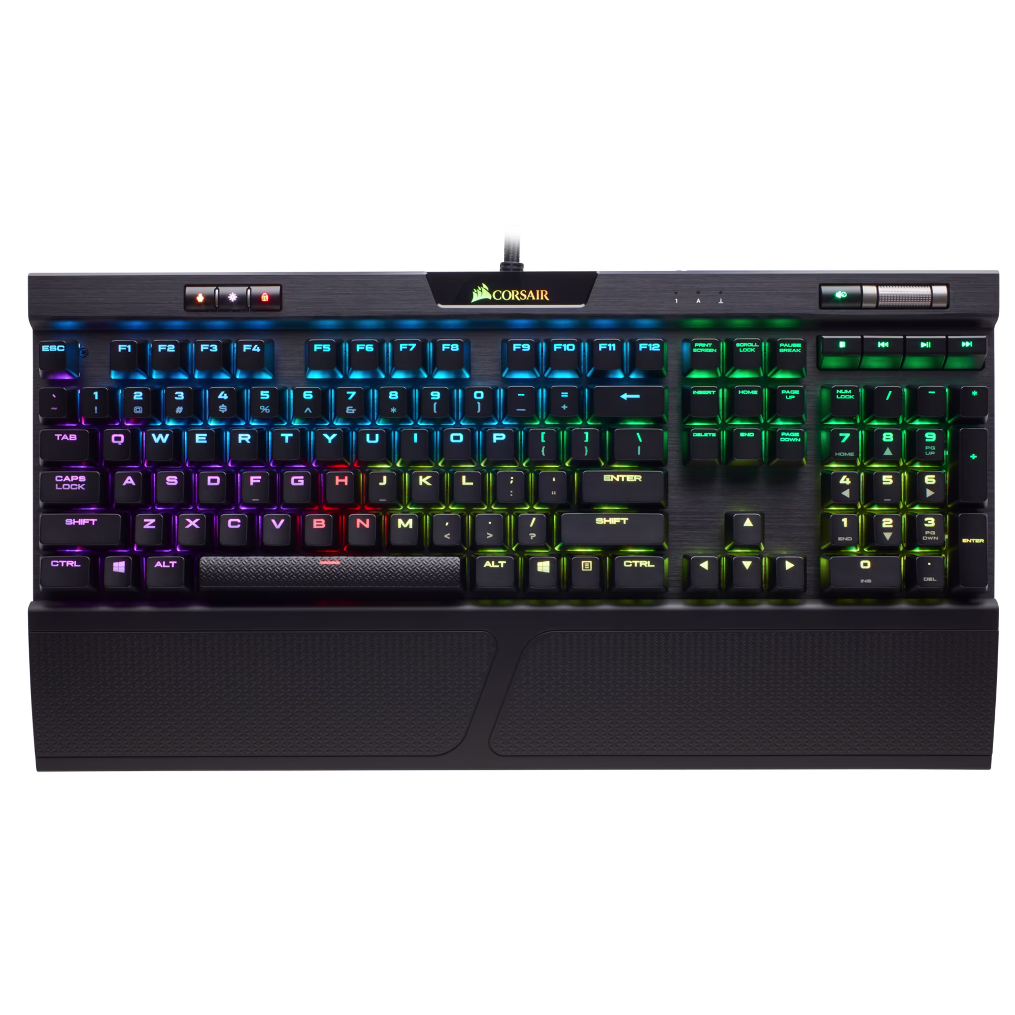 Corsair K70 RGB MK.2 鋁合金頂蓋特寫