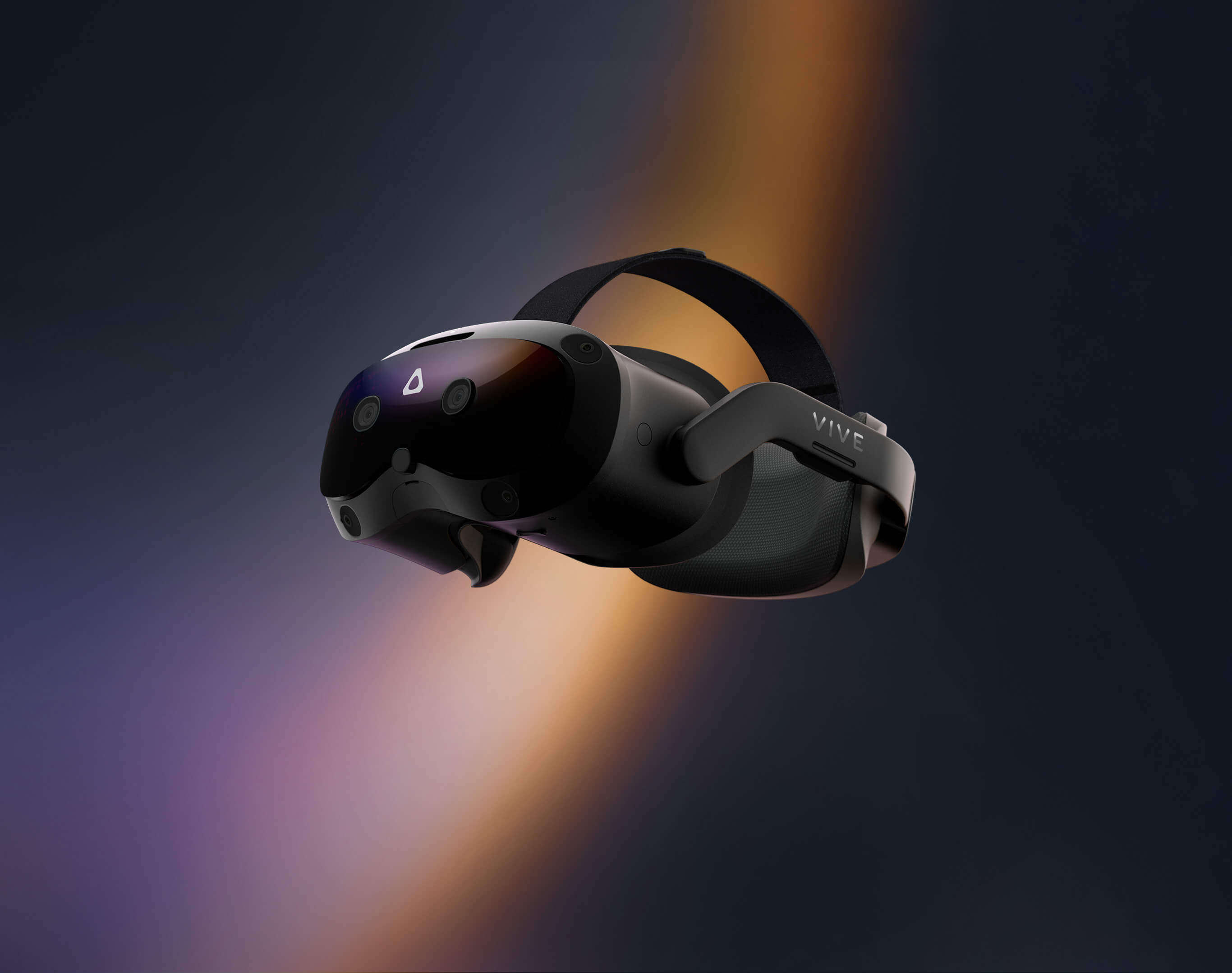 VIVE Focus Vision in front of illustrated summer zombie apocalypse scene