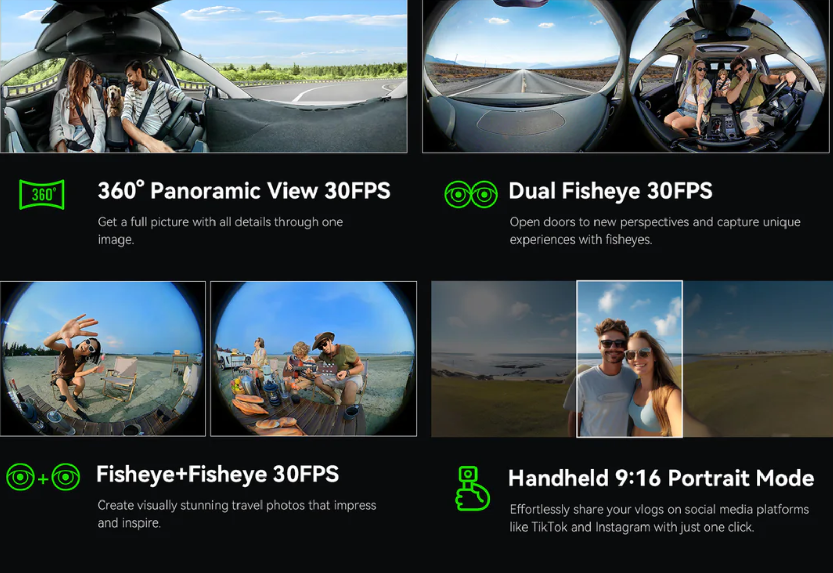 Vantrue E360ACE 360° 全景 5.2K 3CH 3鏡頭車Cam 行車紀錄儀 (車CAM + Vblog) 圖 8