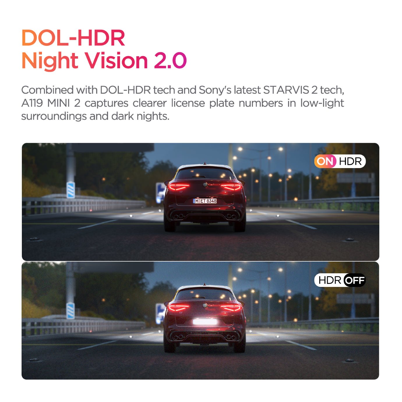 VIOFO A119 MINI 2 語音控制 2K 60 幀 5GHz WiFi 行車記錄儀 配 Sony STARVIS 2 感光元件 HDR 超強夜視 圖 4
