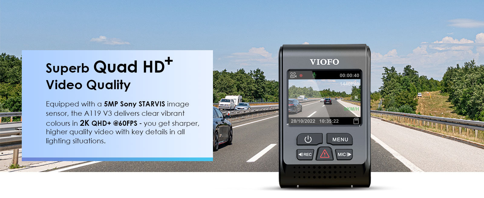 VIOFO A119 V3 配 GPS 2K 2560*1600P 30 幀 Quad HD+ Car 行車記錄儀 圖 15