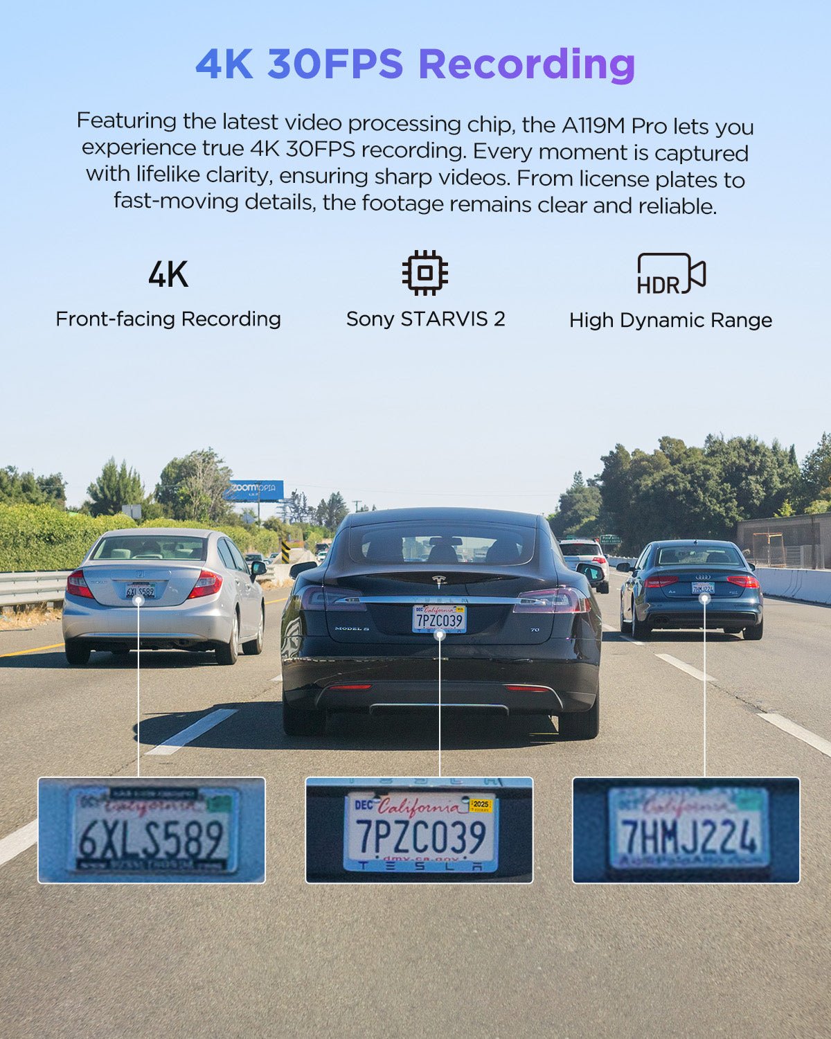 VIOFO A119M Pro 4K HDR Mini 行車記錄儀 配 Sony STARVIS 2 感光元件,超強夜視,Ultra Fast Wi-Fi 6 & Precise GPS 圖 3