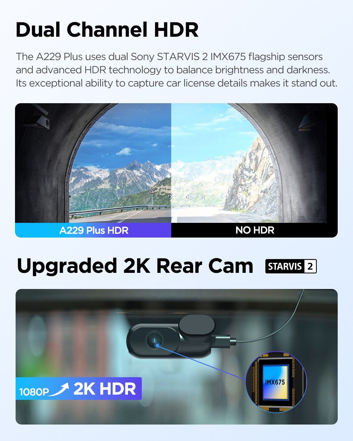 VIOFO A229 Plus 雙鏡頭 前後 2K+2K HDR 5GHz Wi-Fi GPS 語音控制 雙 行車記錄儀 配 Sony STARVIS 2 感光元件 圖 4