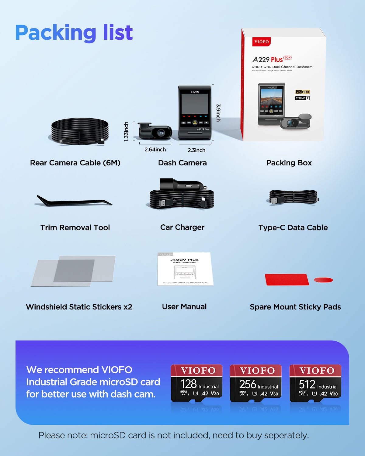 VIOFO A229 Plus 雙鏡頭 前後 2K+2K HDR 5GHz Wi-Fi GPS 語音控制 雙 行車記錄儀 配 Sony STARVIS 2 感光元件 圖 8