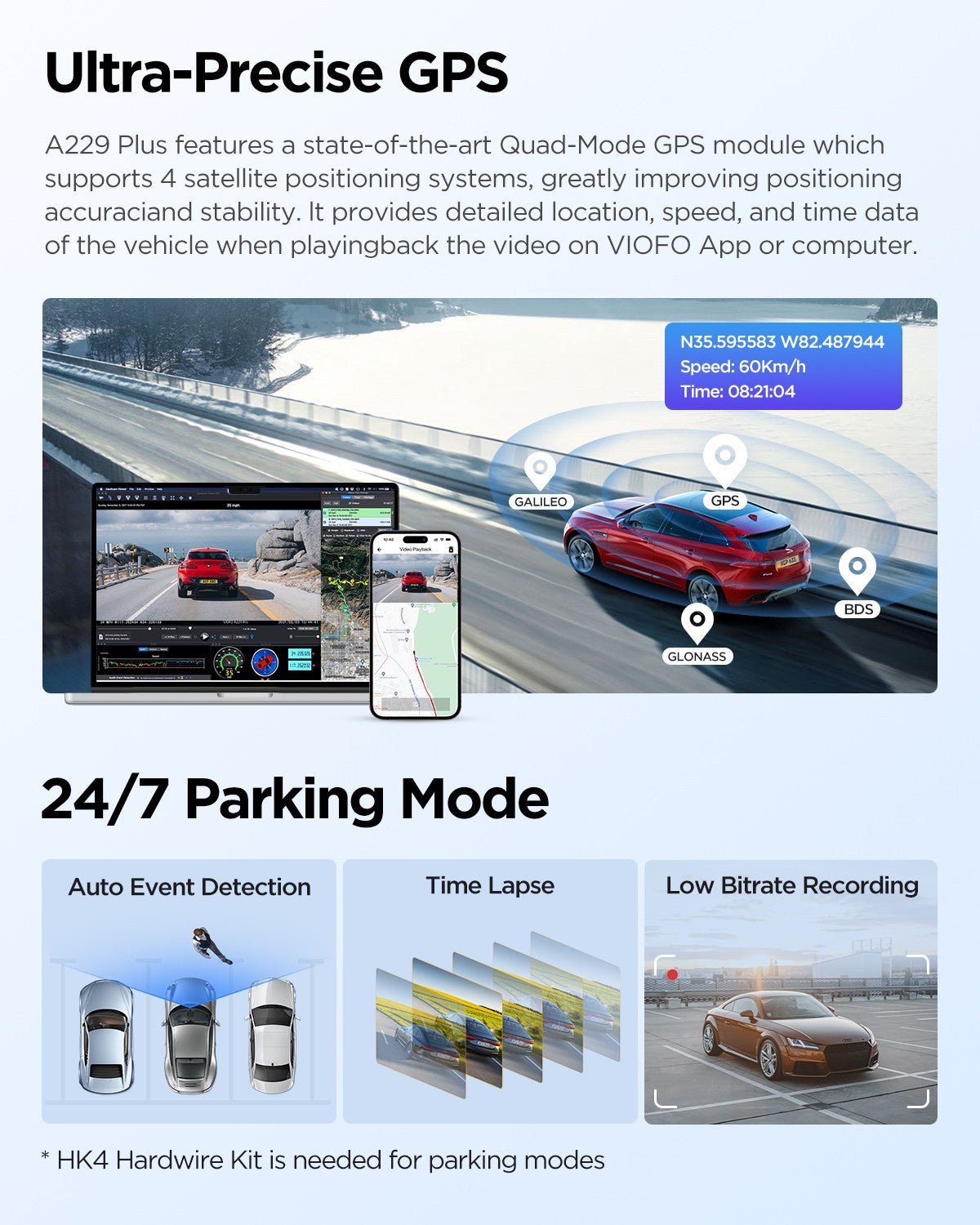 VIOFO A229 Plus 雙鏡頭 前後 2K+2K HDR 5GHz Wi-Fi GPS 語音控制 雙 行車記錄儀 配 Sony STARVIS 2 感光元件 圖 6