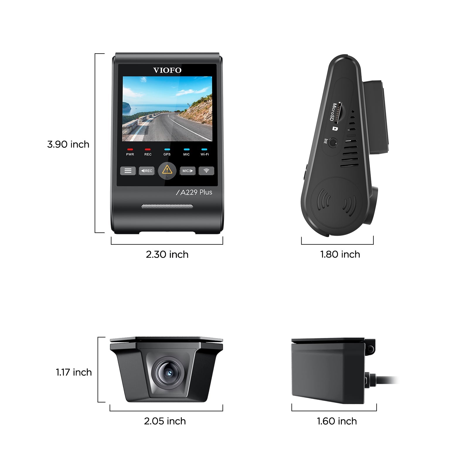 VIOFO A229 Plus-W 雙鏡頭 2K 前置+2K 防水 後 Camera 配 雙 Sony STARVIS 2 感光元件,2-鏡頭 HDR 圖 4