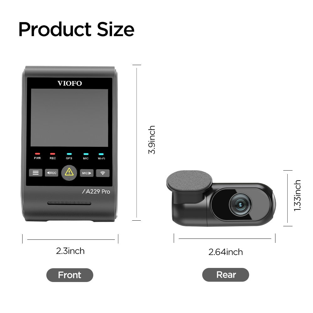 VIOFO A229 Pro 雙鏡頭 前後 4K+2K HDR 雙 行車記錄儀 配 Sony STARVIS 2 感光元件 超強夜視 語音控制 圖 9