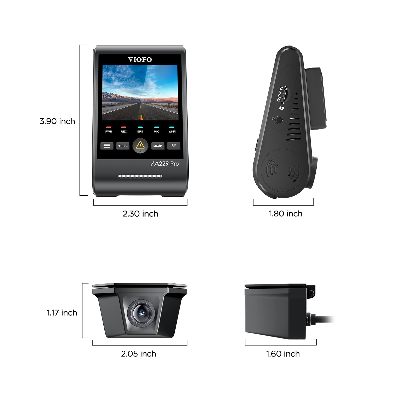VIOFO A229 Pro-W 雙鏡頭 4K 前置+2K 防水 後 Cam 配 雙 Sony STARVIS 2 感光元件,2-鏡頭 HDR 圖 4