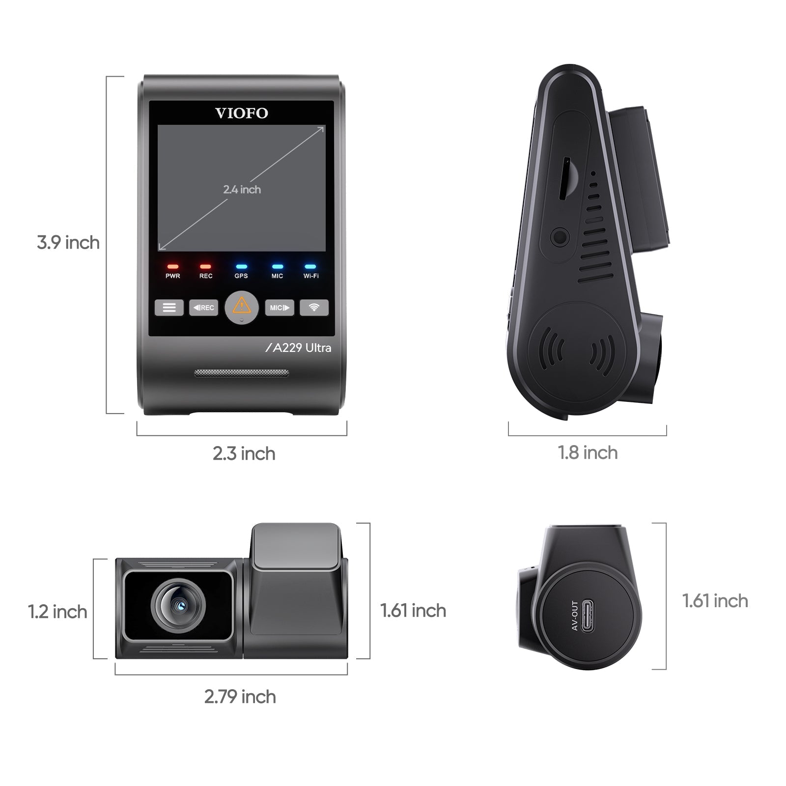 VIOFO A229 Ultra 雙鏡頭 4K 前置+4K 後 行車記錄儀 配 雙 Sony STARVIS 2 感光元件,2-鏡頭 4K HDR 圖 6