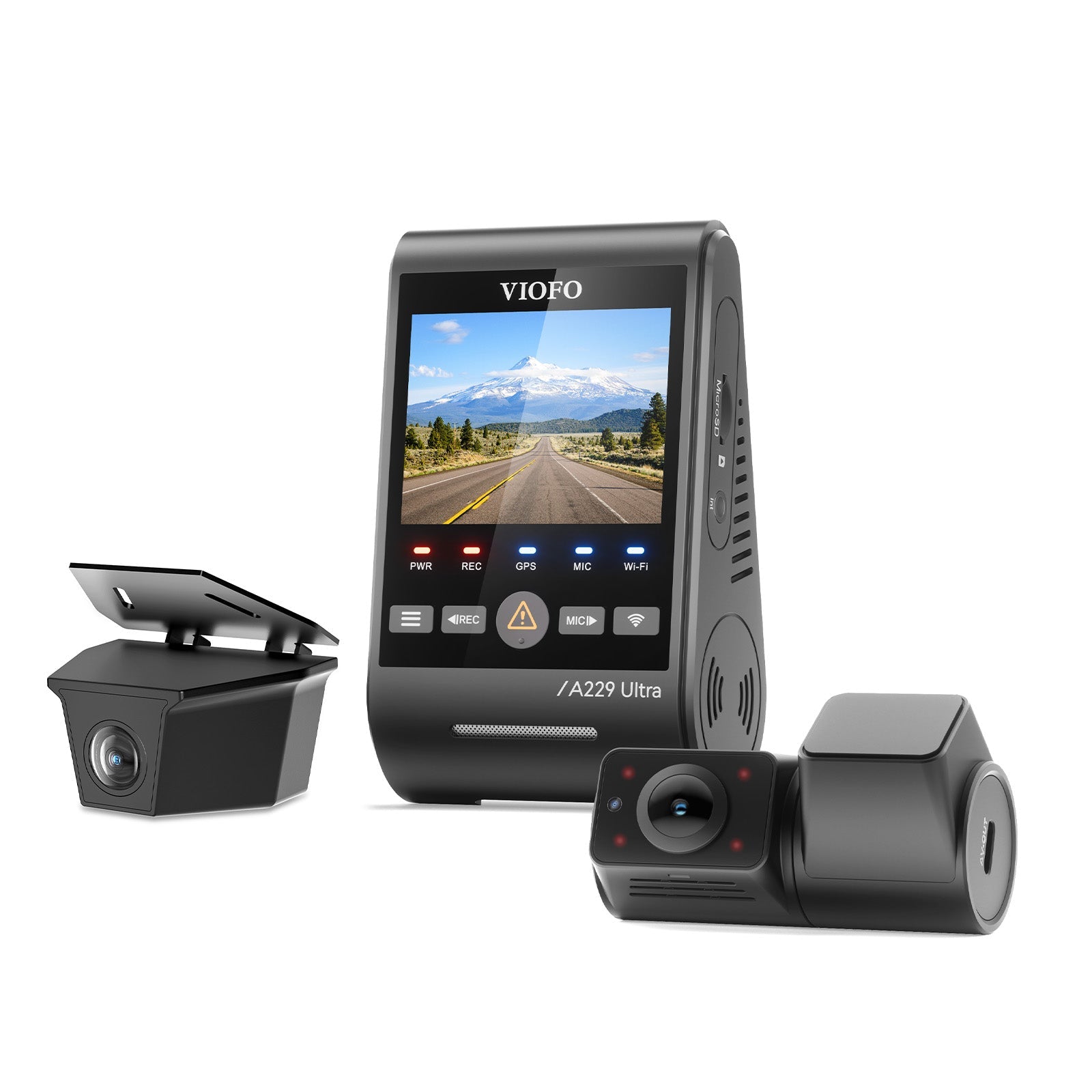 VIOFO A229 Ultra-W 3 鏡頭 4K 前置+4K 防水 後 Camera+1080P 魚眼 車廂 Cam 配 三 Sony STARVIS 2 感光元件,3-鏡頭 HDR 圖 1