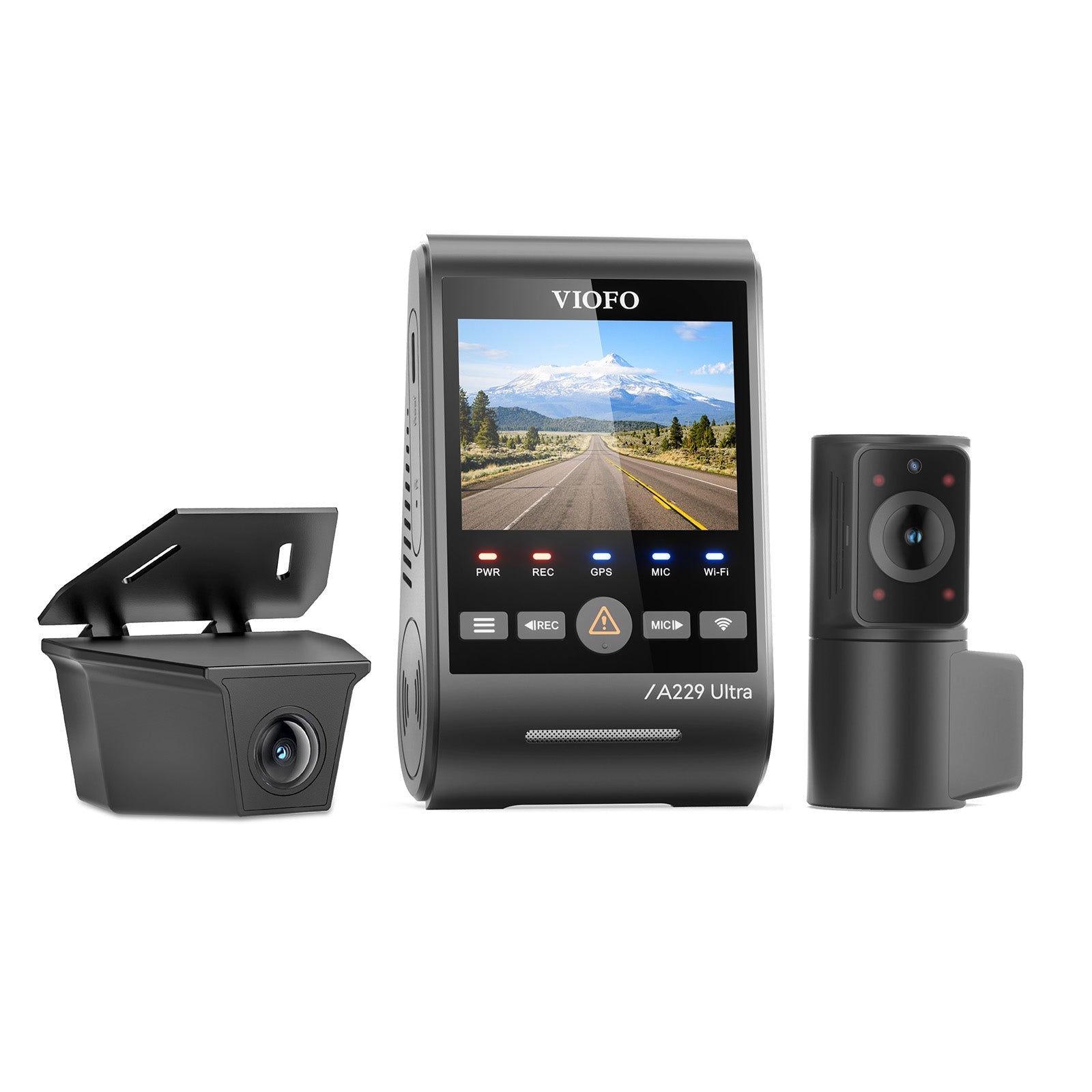 VIOFO A229 Ultra-W 3 鏡頭 4K 前置+4K 防水 後 Camera+1080P 魚眼 車廂 Cam 配 三 Sony STARVIS 2 感光元件,3-鏡頭 HDR 圖 4