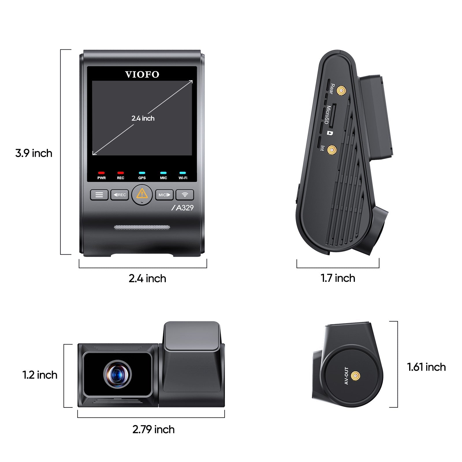 VIOFO A329T 雙鏡頭 4K 60 幀+2K 望遠 Camera 配 4 倍光學變焦 及 Sony STARVIS 2 感光元件 HDR,支援 SSD 儲存,Multiplex Video,低耗電撞擊偵測,混合停車錄影 圖 6