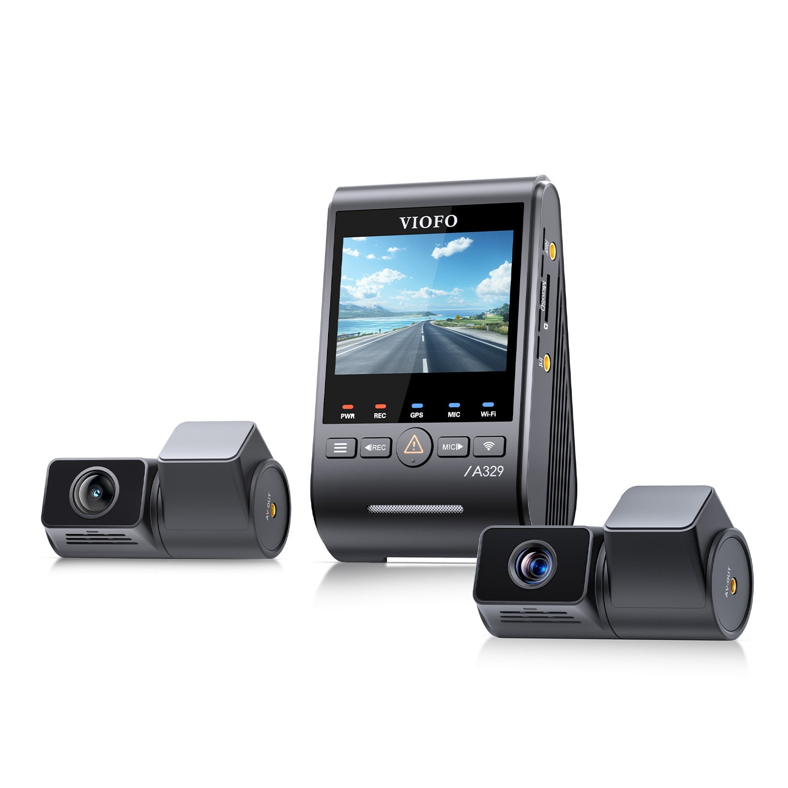 VIOFO A329T 3 鏡頭 4K 30 幀 前置+2K 望遠 Camera+2K 後 Camera,Sony STARVIS 2 感光元件 HDR,支援 SSD 儲存,Multiplex Video,低耗電撞擊偵測,混合停車錄影 圖 2