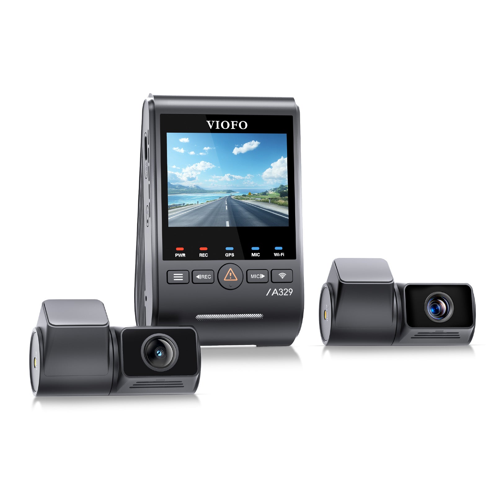 VIOFO A329T 3 鏡頭 4K 30 幀 前置+2K 望遠 Camera+2K 後 Camera,Sony STARVIS 2 感光元件 HDR,支援 SSD 儲存,Multiplex Video,低耗電撞擊偵測,混合停車錄影 圖 3
